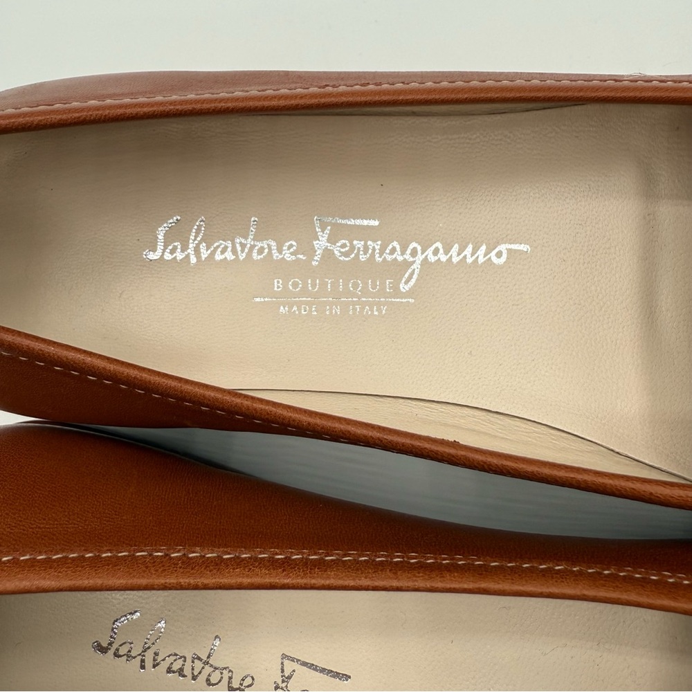 Salvatore Ferragamo Vintage Brown Driving Leather Loafers Size 8 - 2A - Picture 10 of 17